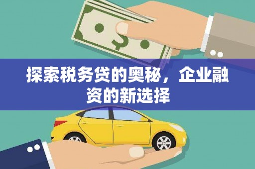 清远探索税务贷的奥秘，企业融资的新选择
