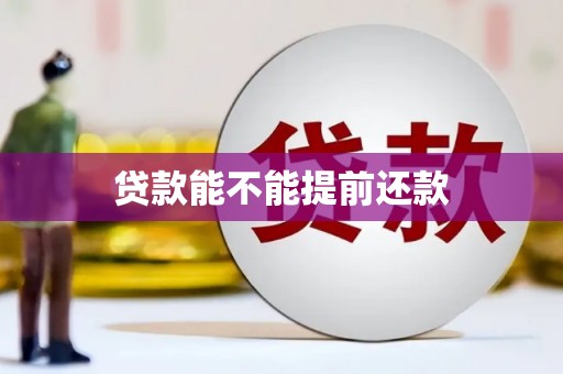 清远贷款能不能提前还款