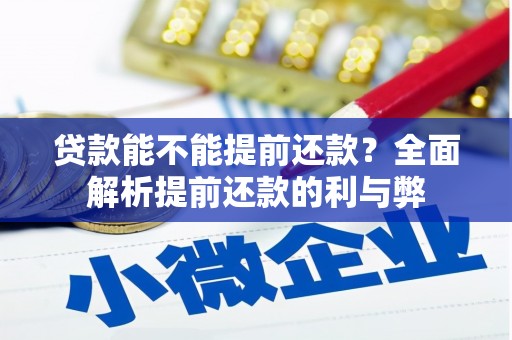 清远贷款能不能提前还款？全面解析提前还款的利与弊
