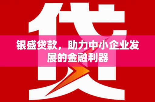 清远银盛贷款，助力中小企业发展的金融利器