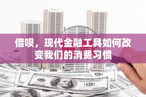 清远借呗，现代金融工具如何改变我们的消费习惯