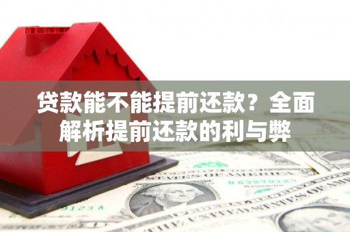 清远贷款能不能提前还款？全面解析提前还款的利与弊