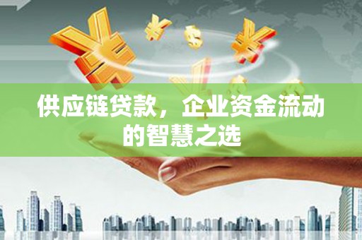 清远供应链贷款，企业资金流动的智慧之选