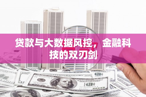 清远贷款与大数据风控，金融科技的双刃剑