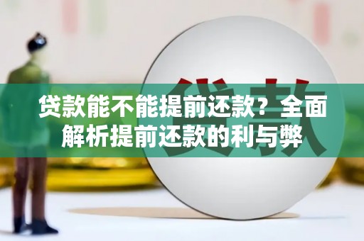 清远贷款能不能提前还款？全面解析提前还款的利与弊