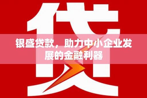 清远银盛贷款，助力中小企业发展的金融利器