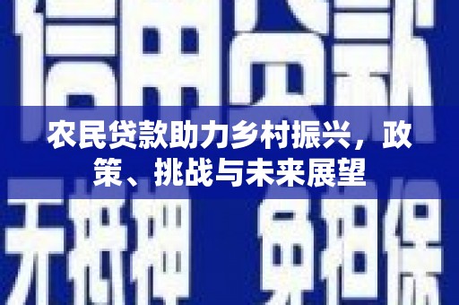 清远农民贷款助力乡村振兴，政策、挑战与未来展望
