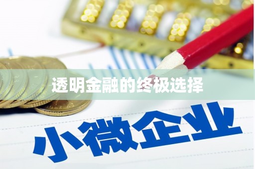 清远透明金融的终极选择